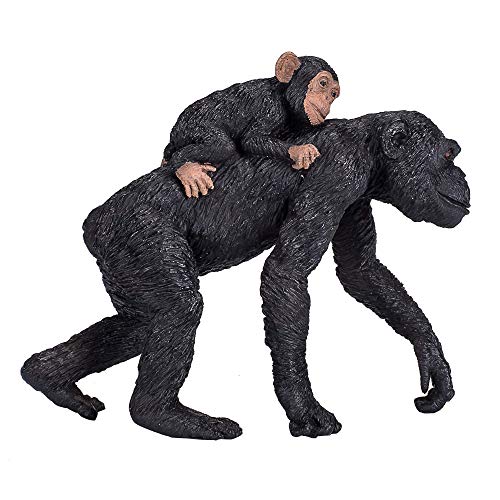 MOJO Chimpanzee with Baby Realistic International Wildlife Hand Painted Toy Figurine Mixedcolor 387264 - Image 1