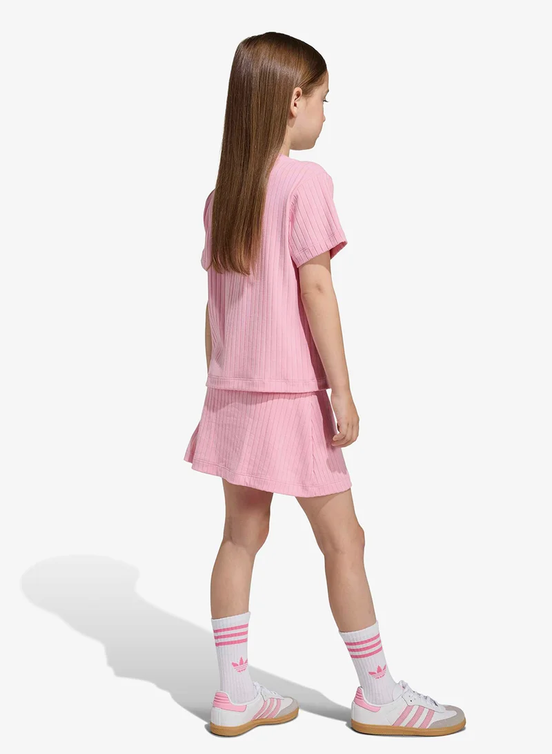 adidas Originals Kids Ribbed Skort T-Shirt Set