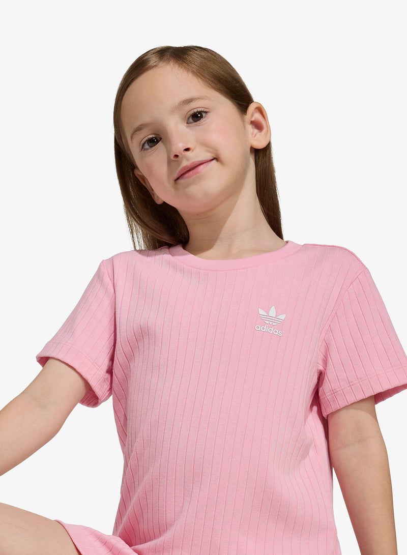 adidas Originals Kids Ribbed Skort T-Shirt Set - Image 3