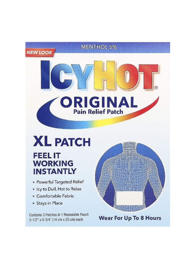 Icy Hot - Icy Hot, Original Pain Relief Patch, XL , 3 Patches - Image 1