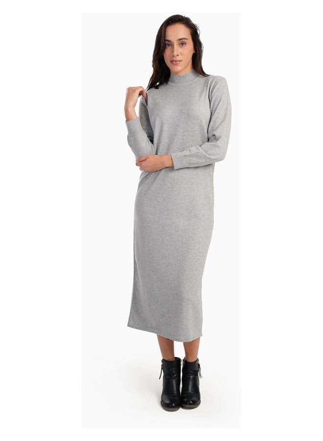 Carina Ribbed High Neck Trico Dress - Image 1