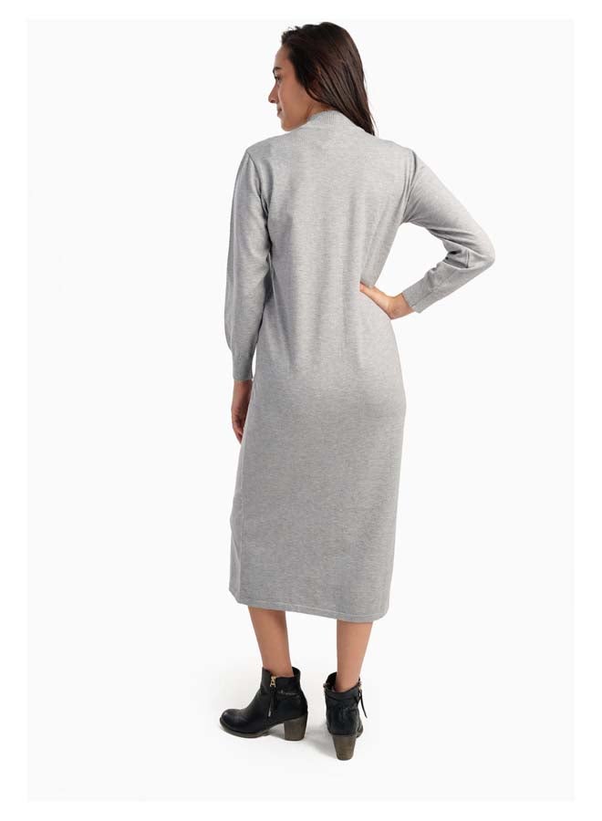 Carina Ribbed High Neck Trico Dress - Image 3