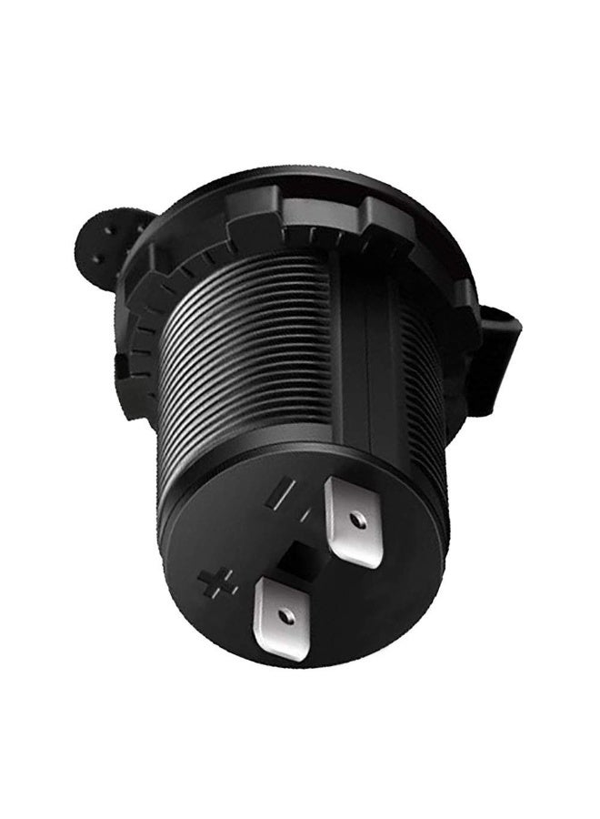 Chabeia Cigarette Lighter Socket,Waterproof Marine Grade 12V/24V DC lighter socket plug Outlet for Boat Motorbike Car (1 Piece Black) - Image 3