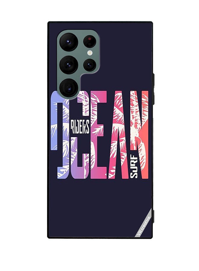 VR CREATIVE Protective Case Cover For Samsung Galaxy S22 Ultra 5G Ocean Design Multicolour - Image 1