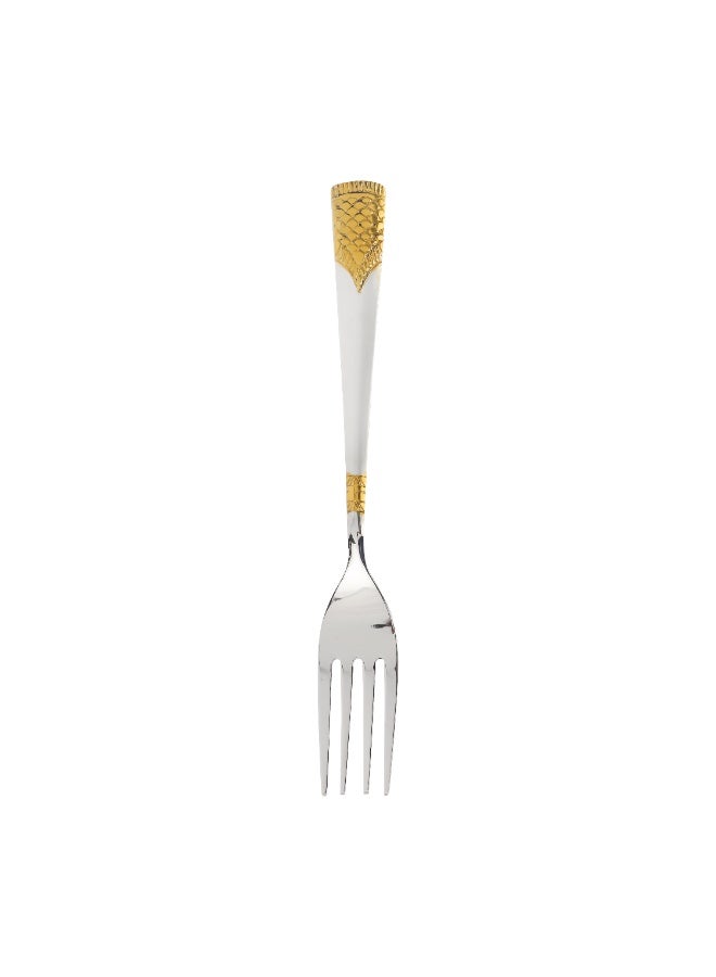 Royalford 6pcs Table Fork RF11950 19.5cm, Stylish and Light-Weight, 100% Food-Grade, Stainless Steel Assorted Design Sets silver - Image 3