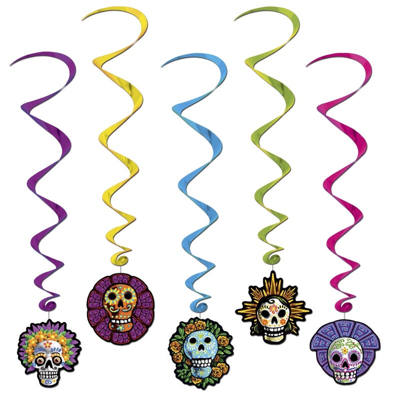 Day Of The Dead Whirls 5Pkg
