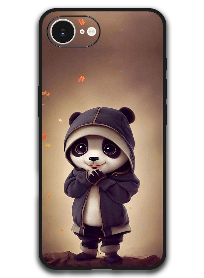 Theodor Case Compatible with Apple iPhone 16e 6.1 Inch Protection Shockproof Bumper Cover - Little Panda - Image 1