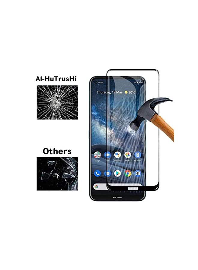 Zaboon Comatible With Nokia 8.3 5G Tempered Glass Screen Protector, 9H Hardness Hd Clear Screen Protector Film For Nokia 8.3 5G Smartphone - Black - Image 5