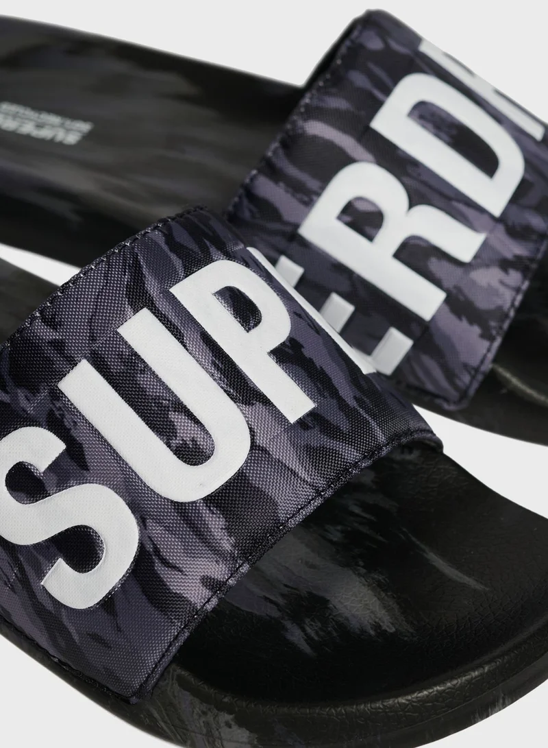 Superdry Camo Printed Pool Slides