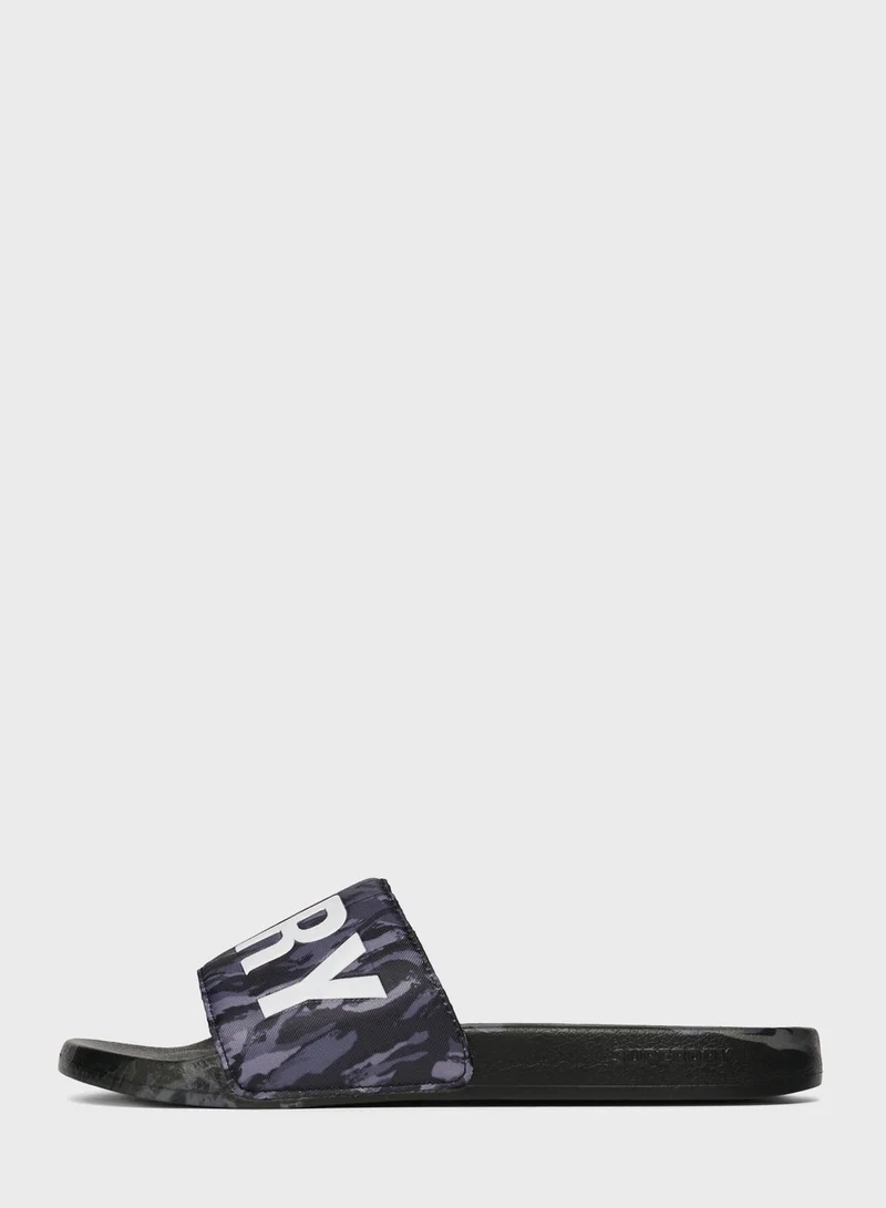 Superdry Camo Printed Pool Slides
