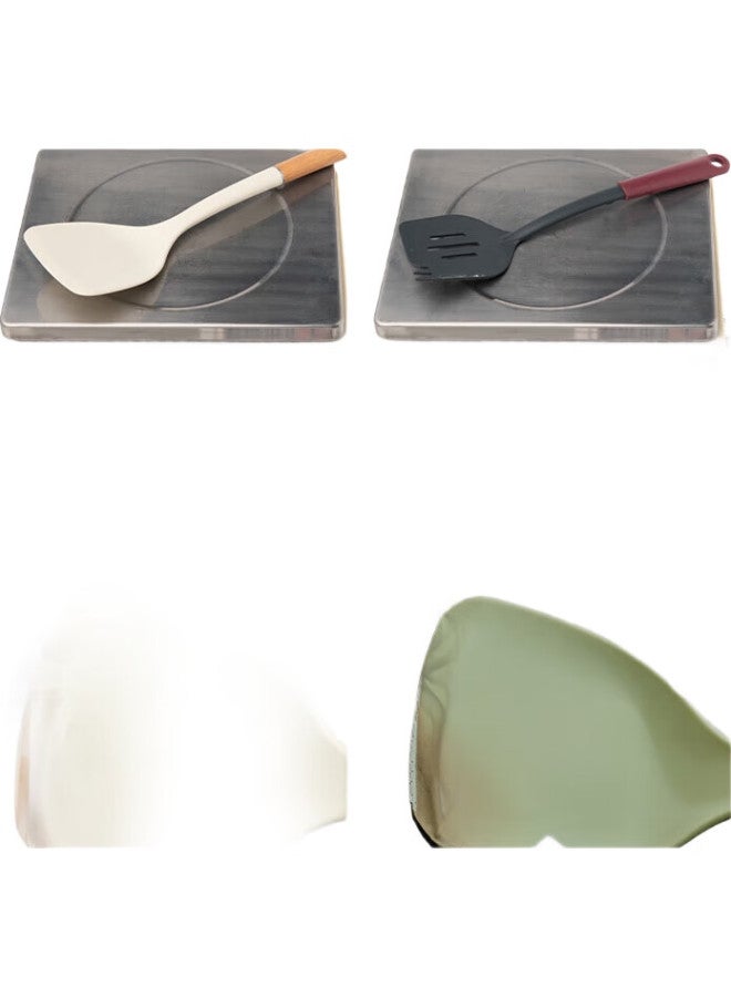 ASD (Aishida) Spatula, Thickened Silicone Spatula, Cooking Pot Spatula, Heat-Resistant High-Temperature Handle, Milk White Color - Image 3