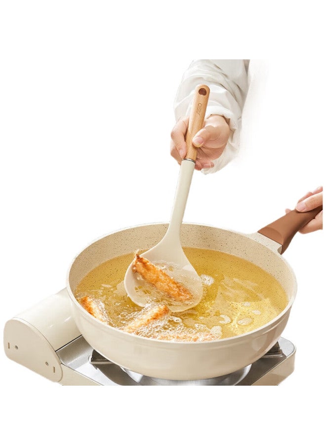ASD (Aishida) Spatula, Thickened Silicone Spatula, Cooking Pot Spatula, Heat-Resistant High-Temperature Handle, Milk White Color - Image 1