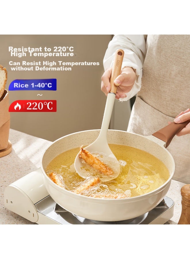 Asd Spatula, Thickened Silicone Spatula, Cooking Pot Spatula, Heat-resistant High-temperature Handle, Milk White Color - Image 1