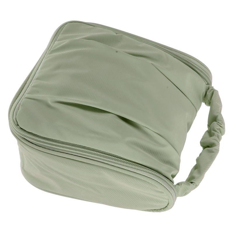 Green Large Capacity Travel Toiletry Bag Hanging Cosmetic Organizer 21X10cm - Image 2