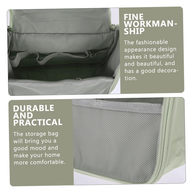 Green Large Capacity Travel Toiletry Bag Hanging Cosmetic Organizer 21X10cm - Image 5