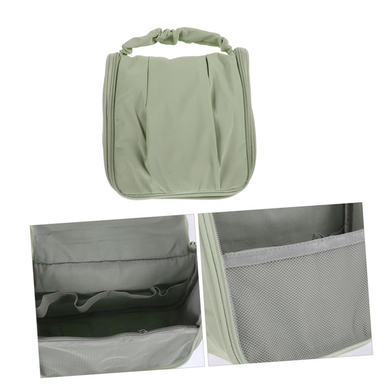 Green Large Capacity Travel Toiletry Bag Hanging Cosmetic Organizer 21X10cm - Image 4