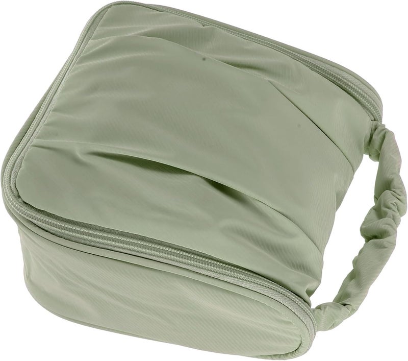 Green Large Capacity Travel Toiletry Bag Hanging Cosmetic Organizer 21X10cm - Image 1