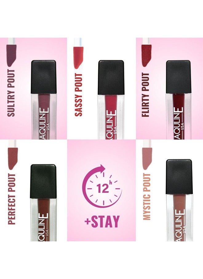 Jaquline USA - Pout Power Set Of 5 Liquid Matte Lipstick | Water Proof | Smudge Proof | Transfer Proof |Long Lasting | Hydrating & Lightweight| (5X1.25Ml) - Image 1