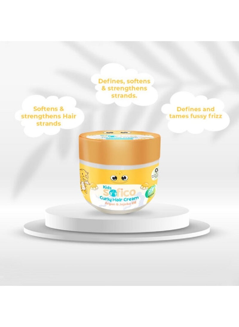 SOFICO Kids Curly Cream with Argan Jojoba and Shea 200ml  - Image 3