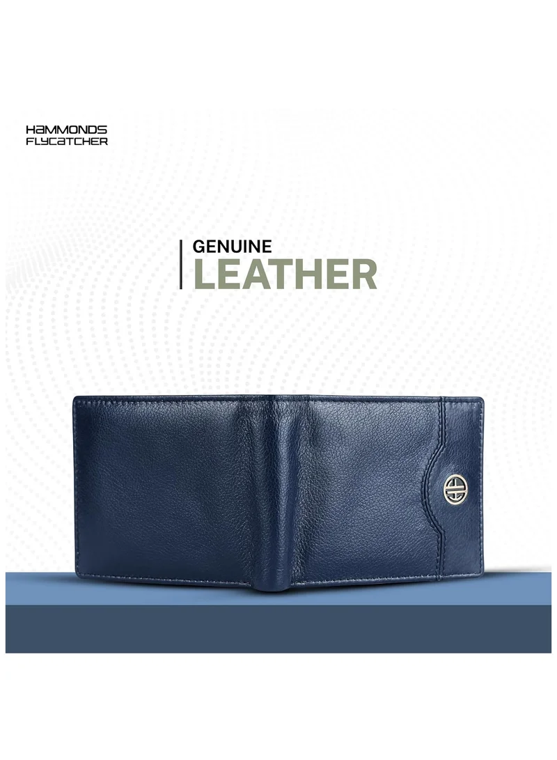  هاموندز فلاي كاتشر محفظة جلدية، محمية بتقنية تحديد الهوية بموجات الراديو، قابلة للطي، 6 فتحات للبطاقات، فتحة واحدة للهوية، جيب للعملات المعدنية، جيوب مخفية