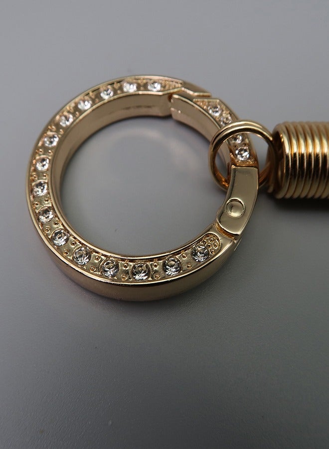 Beauenty Nordic Retro Spring Double Ring Keychain, Detachable Spring Shaped Key Accessories Strong Heavy Duty Dual Split Key Ring - Image 4