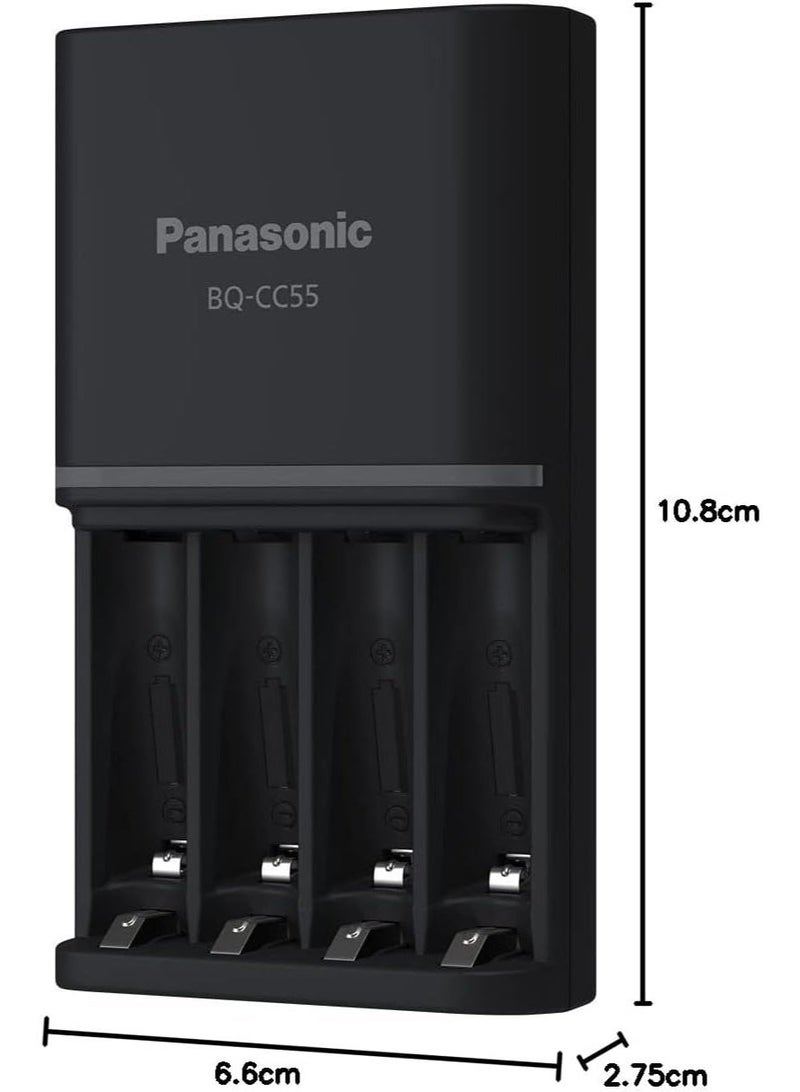 Eneloop AA & AAA Quick Battery Charger with 4 × Eneloop Pro AA Rechargeable Batteries - Image 4