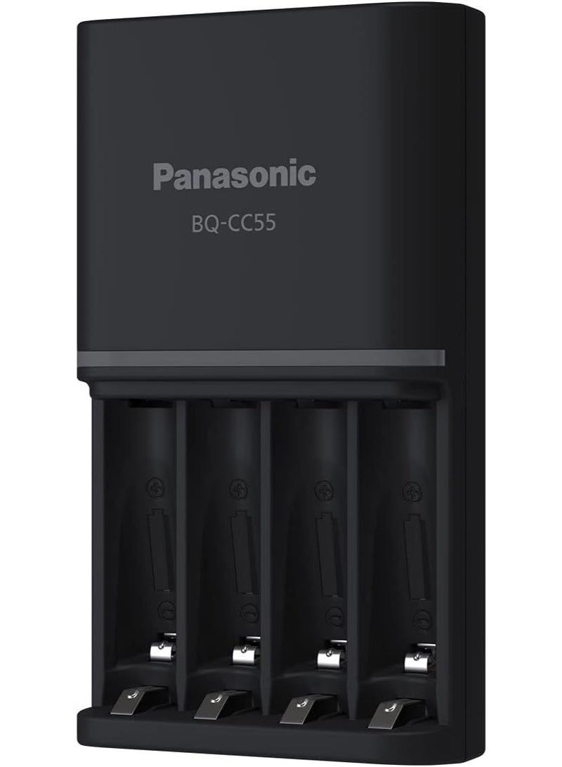 Eneloop AA & AAA Quick Battery Charger with 4 × Eneloop Pro AA Rechargeable Batteries - Image 3
