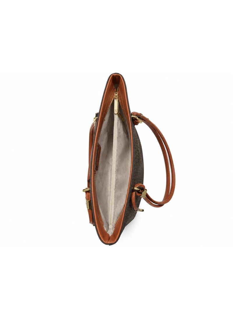 Michael Kors Signature Logo Large Tote Bag – Dark Brown - Image 4