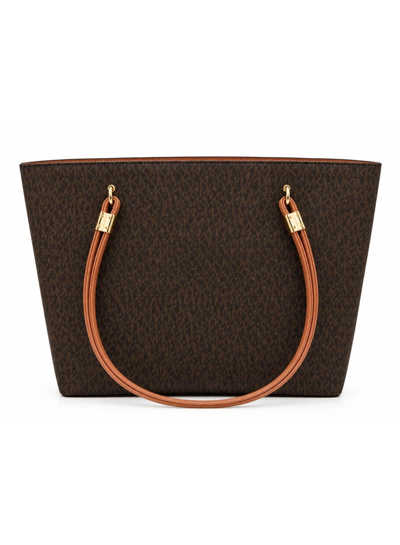 Michael Kors Signature Logo Large Tote Bag – Dark Brown - Image 2