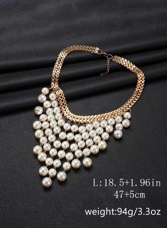 Take Two Faux Pearl Tassel Necklace - Image 2
