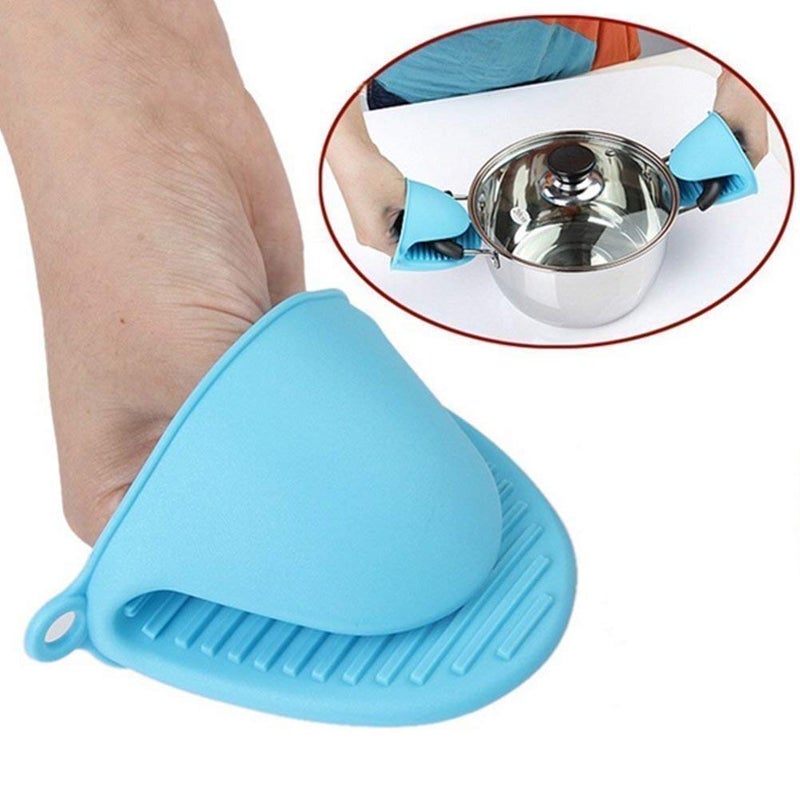 SAKAR Sakar Silicone Pot Holder Heat Resistant Cooking Pinch Grips Glove Utensil Tool Multi Colors Set Of 2  - Image 5
