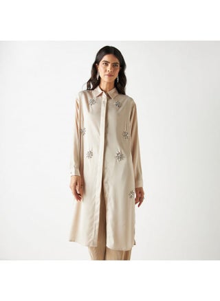 تونيك مزخرف بياقة عادية وأكمام طويلة من آيكونيك - pzsku/Z86AB9FAB788EBDEB7209Z/45/_/1728433900/a1633927-b1a6-4876-99c6-1d1df3383177