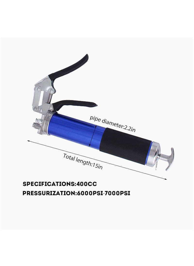 Generic - Grease Gun 6000 PSI Heavy Duty Pistol Grip Grease Gun with 3 Flex Hose, 1 Extension Straight Pipe, 1 Sharp Type Nozzle and 1 Normal Coupler - Image 1