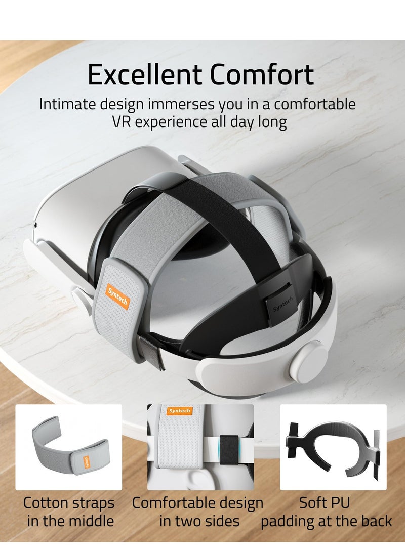 سينتيك حزام رأس Syntech قابل للتعديل (VR Head Strap) لنظارة Meta/Oculus Quest 2 - تصميم مريح لثبات وراحة معززة - Image 5