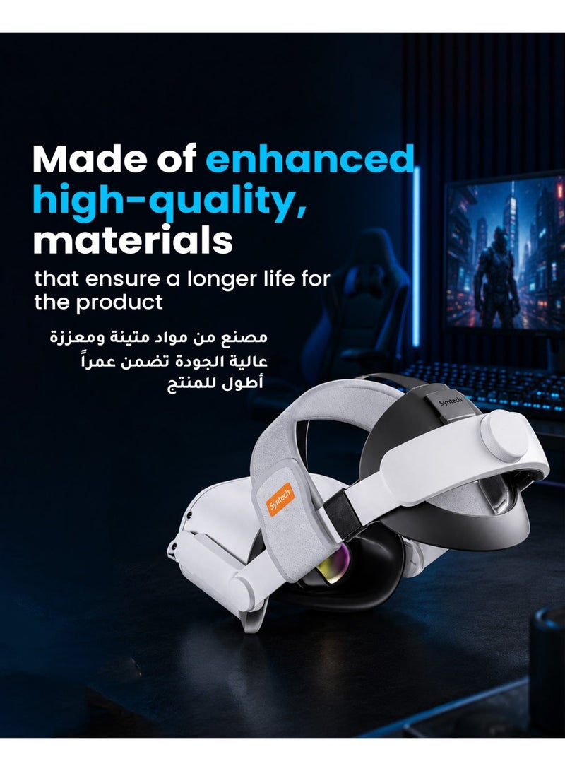 Syntech VR Head Strap Compatible with Meta/Oculus Quest 2 Accessories, Adjustable Head Strap for Enhanced Comfort and Stability - Image 4