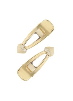 Ettika Gold Tone Plated Hair Clips For Women Hair Accessory Double Love Clip Set Of 2 In Gold Tone Large Hair Clip Set  - Image 1