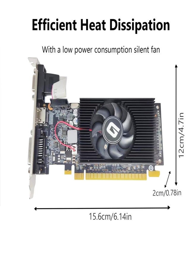 Glorto GeForce GT 610 2G DDR3 Low Profile Graphics Card, PCI Express 1.1 x16, HDMI/VGA/DVI, Entry Level GPU for PC, SFF and HTPC, Compatible with Win11 - Image 3