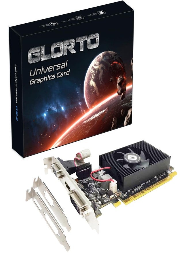 Glorto GeForce GT 610 2G DDR3 Low Profile Graphics Card, PCI Express 1.1 x16, HDMI/VGA/DVI, Entry Level GPU for PC, SFF and HTPC, Compatible with Win11 - Image 1