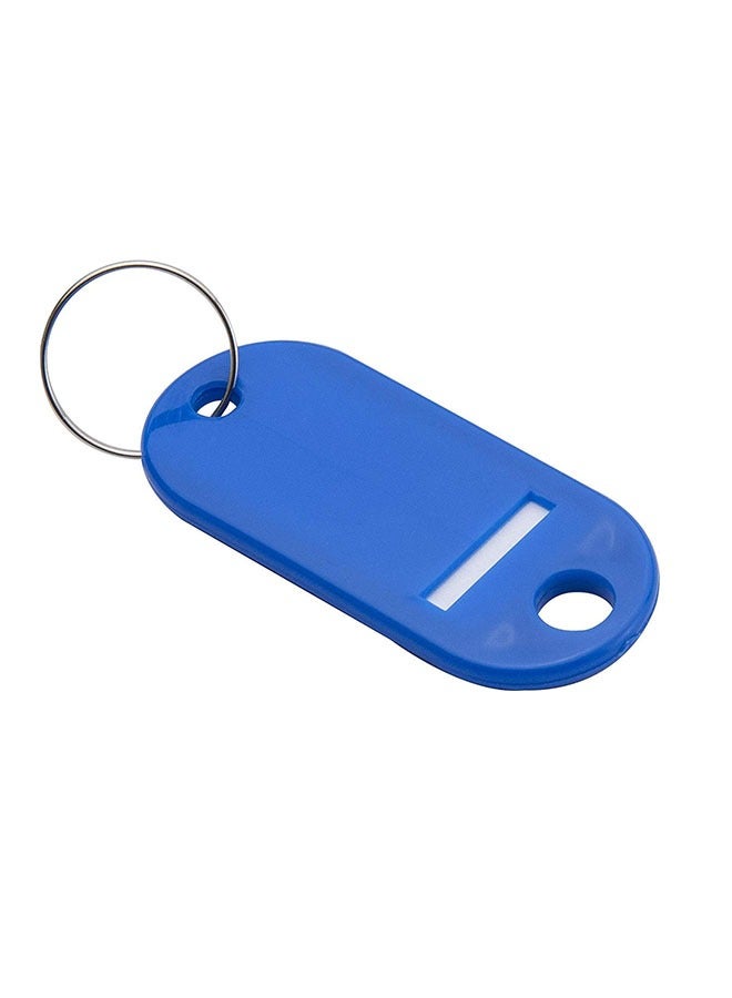 Key Tags, 50 Pack Tough Labels Key ring Key chain with Split Ring and White Label - 10 Assorted Colors - Image 4