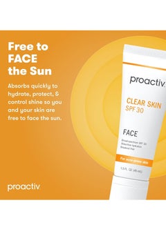 Proactiv Clear Skin Face Sunscreen Moisturizer With SPF 30 - Hydrating SPF Lotion And Sensitive Skin Sunscreen For Oily Skin And Acne-Prone Skin, Oil Free Matte Skincare Sunscreen, 1.5oz - pzsku/Z86ABC1BDD2ECBED9FEEDZ/45/_/1736940163/eecdc34b-ea93-4e28-8121-3fc4c1f09c2b