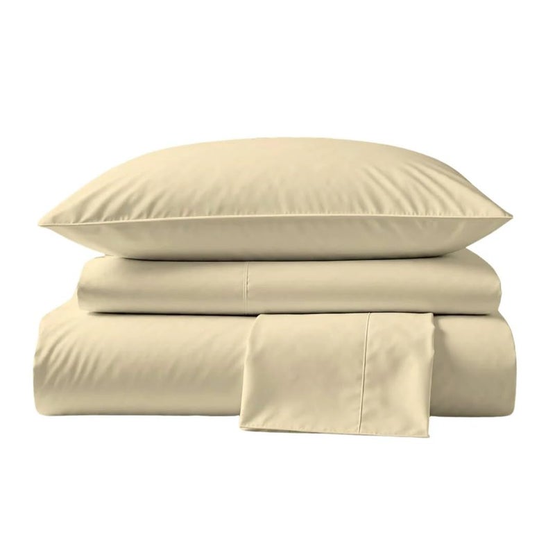 Peru Pima Bed Sheet Set  Queen Size 4 Pieces 100 Peruvian Pima Cotton Percale 415 Thread Count Cooling Breathable  Soft HotelQuality Bedding Ivory