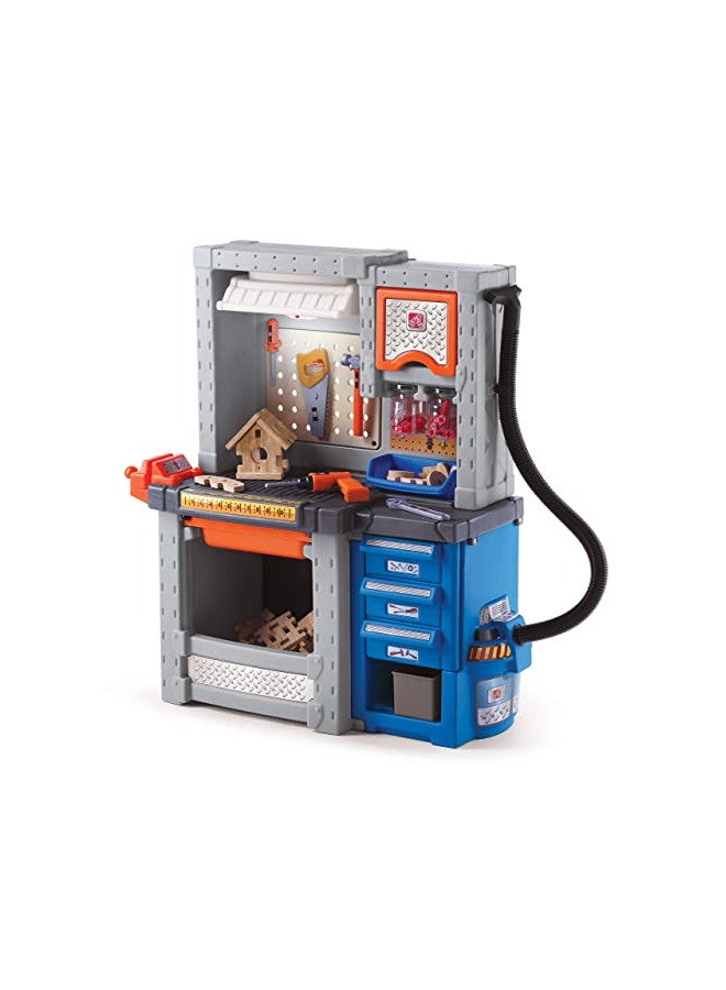 Step2 Step2 Deluxe Kids Workbench Includes 50 Toy Workbench Accessories, Interactive Features for Realistic Pretend Play Indoor/Outdoor Kids Tool Bench Dimensions 40.75" H x 34" W x 15" D  - Image 1