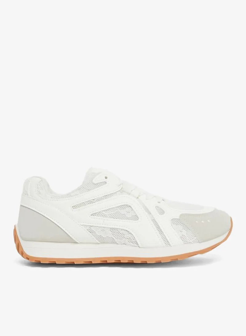 Color Block Lace-Up Sneakers