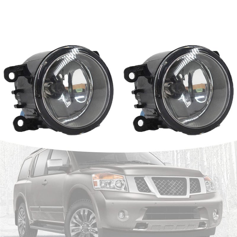 SEBLAFF 2Pack Fog Light Clear Lens Driver and Passenger Side 33900STKA11 Replacement for Frontier Armada