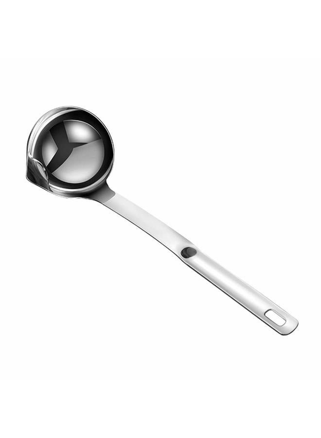 Hvanam Stainless Steel Oil Separator Soup Ladle Gravy Food Fat Separator Skimmer Spoon Grease Strainer Separater Hot Pot Oil Filter Spoon For Home Kitchen And Cooking,Soup Colander 12 Inch - Image 1