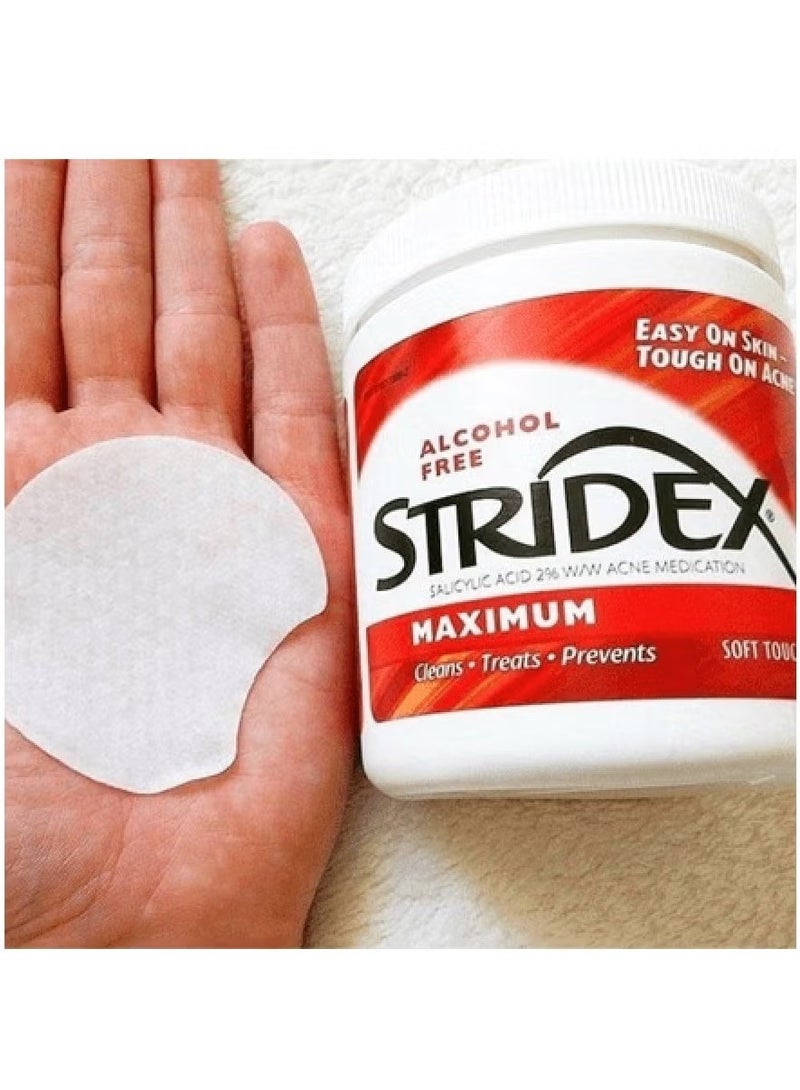 سترايدكس مسحات قطنية ماكسيموم للعناية بحب الشباب 55 قطعة - Image 2