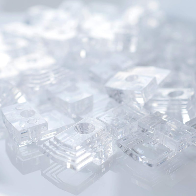 DGQ Pack of 40 Clear Plastic Mirror Holder Clips 1/8" Mirror Hanging Kit with Screw and Anchor for Wall - Image 2