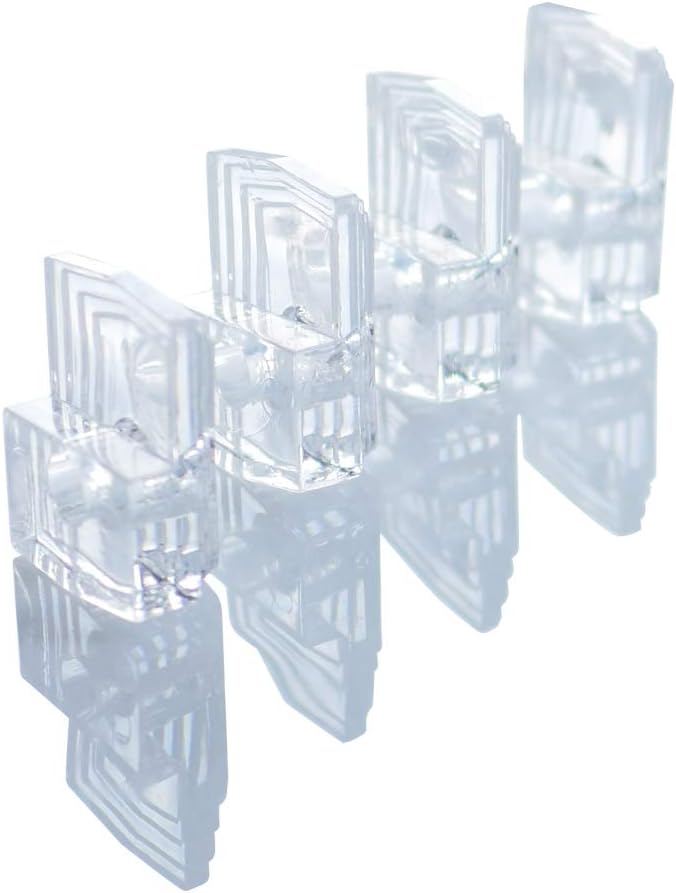 DGQ Pack of 40 Clear Plastic Mirror Holder Clips 1/8" Mirror Hanging Kit with Screw and Anchor for Wall - Image 3