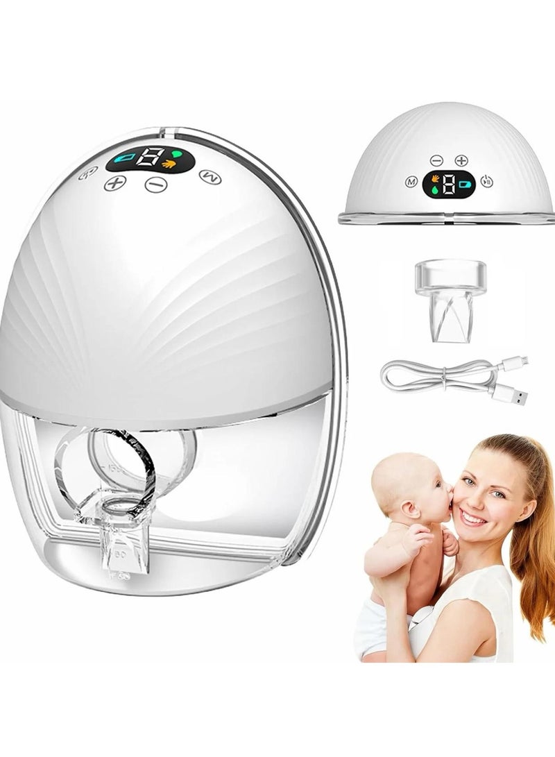 Wearable Hands-Free Breast Pump, Portable with Low Noise, 3 Modes, 9 Levels, Smart Display, and 24mm Shield (Includes 17/19/21mm Flanges - Image 1