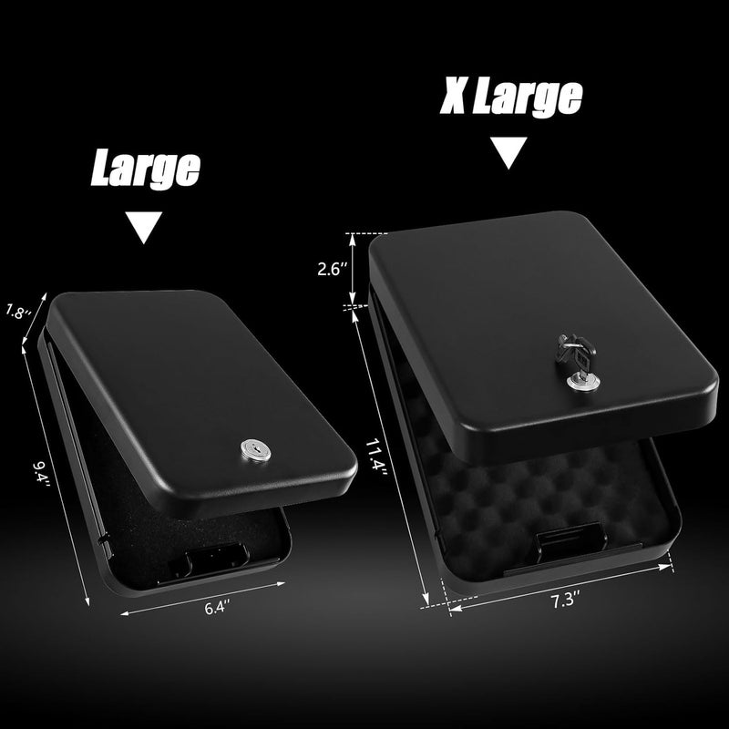 Dalmbox Gun Safe for Pistols Small Handgun Lock Box with Combination Lock Portable Travel Pistol Safe for Car, Home, Travel - Image 3